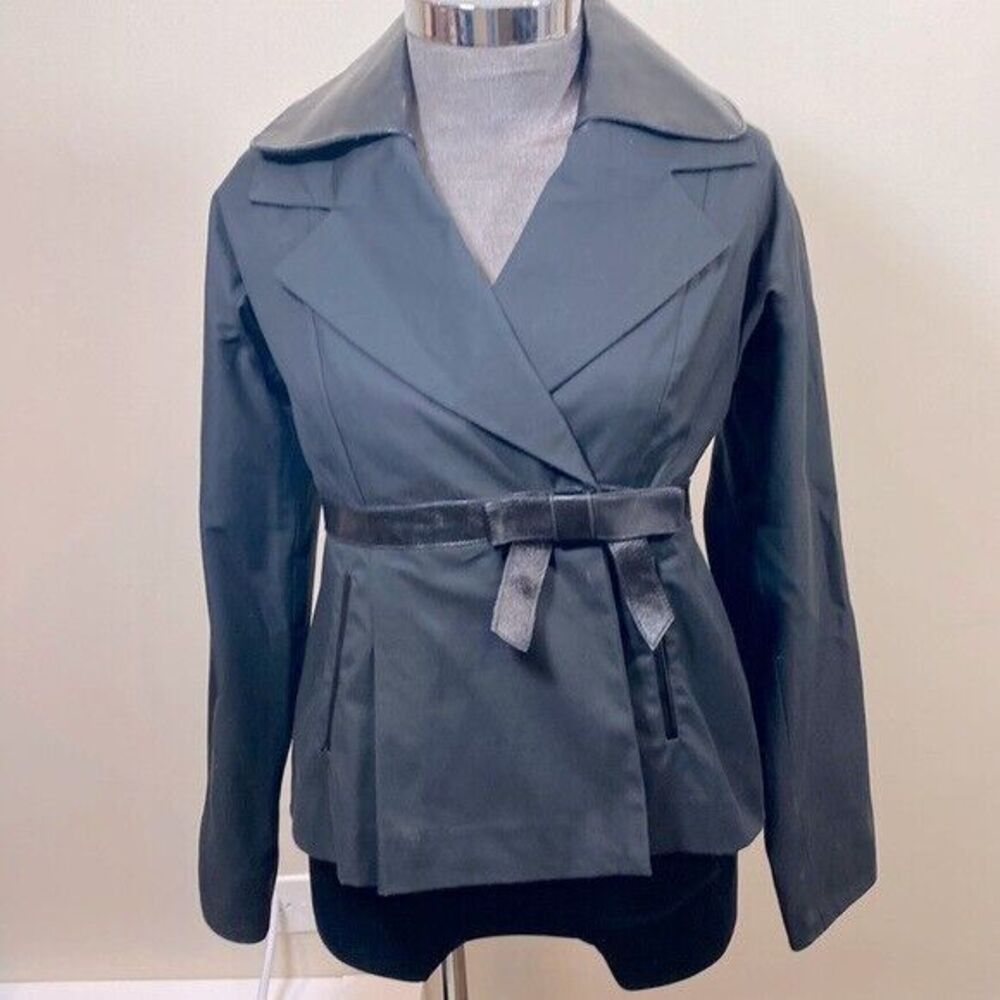 Trasy Resse New York Woman Jacket Black size 4 Leather Blazer B53